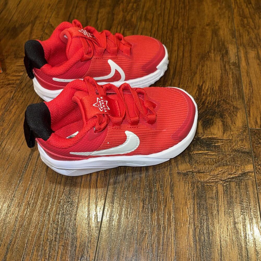 Size 6C NIKE Shoes Sneakers Toddler Star Runner DX7616-600) University Red White - Picture 2 of 11